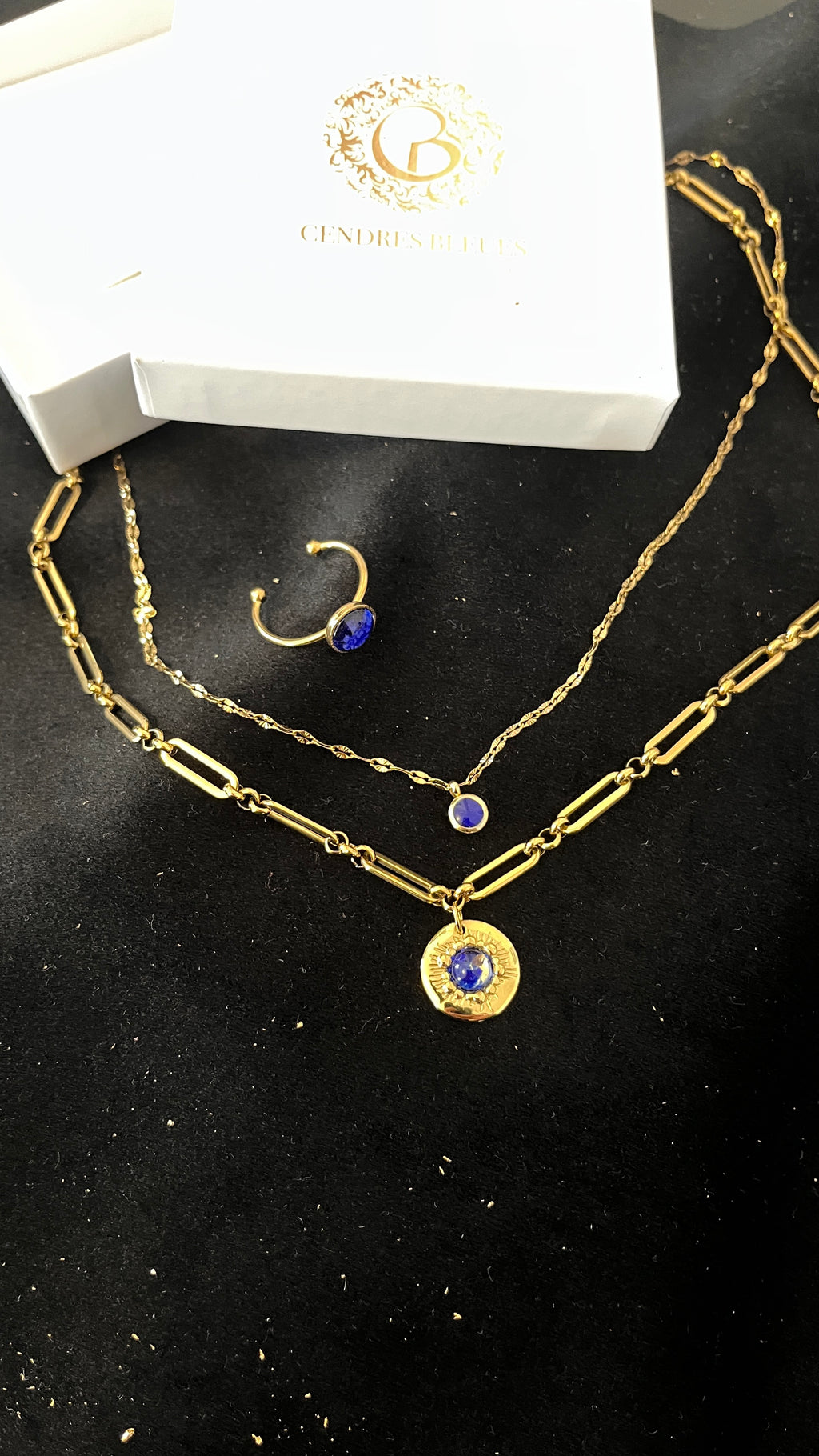 Coffret Bleu Collier & Bague