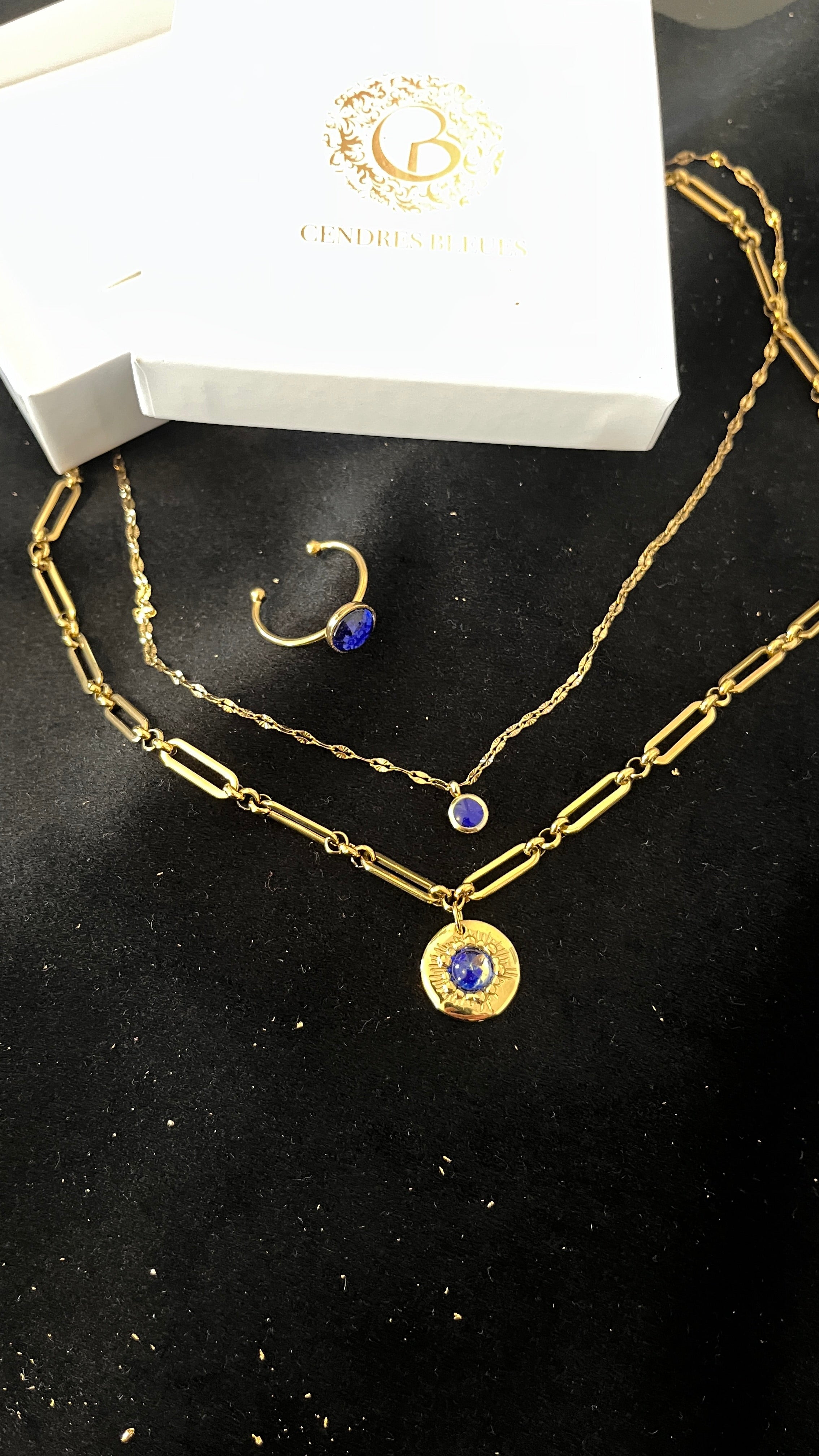 Coffret Bleu Collier & Bague