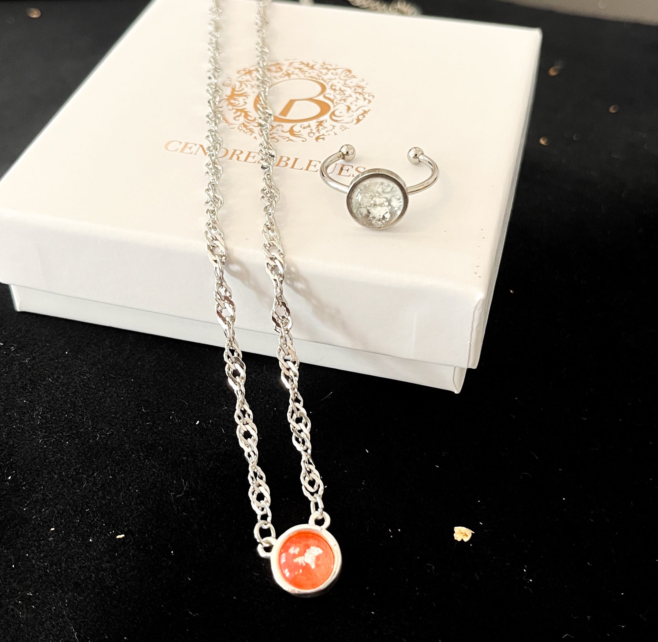 Coffret Argenté Collier & Bague