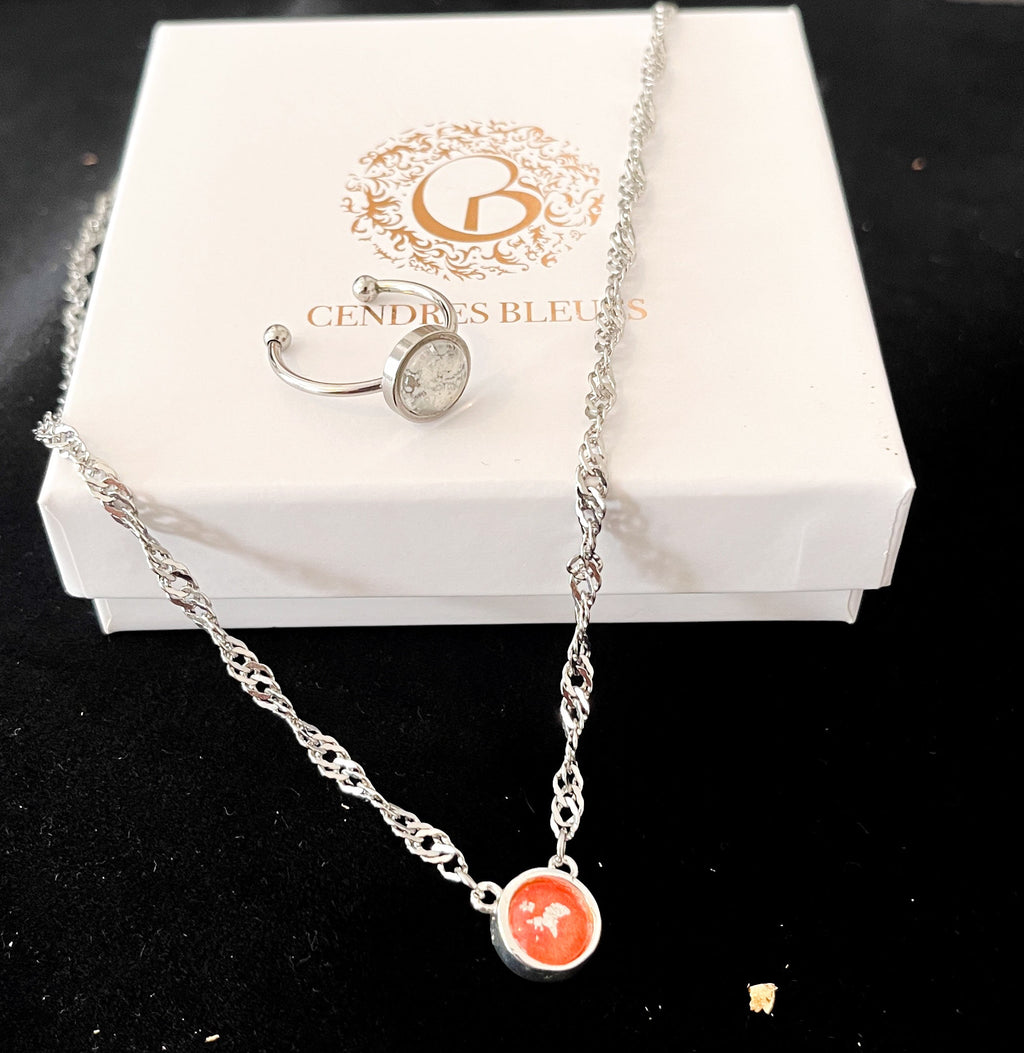 Coffret Argenté Collier & Bague