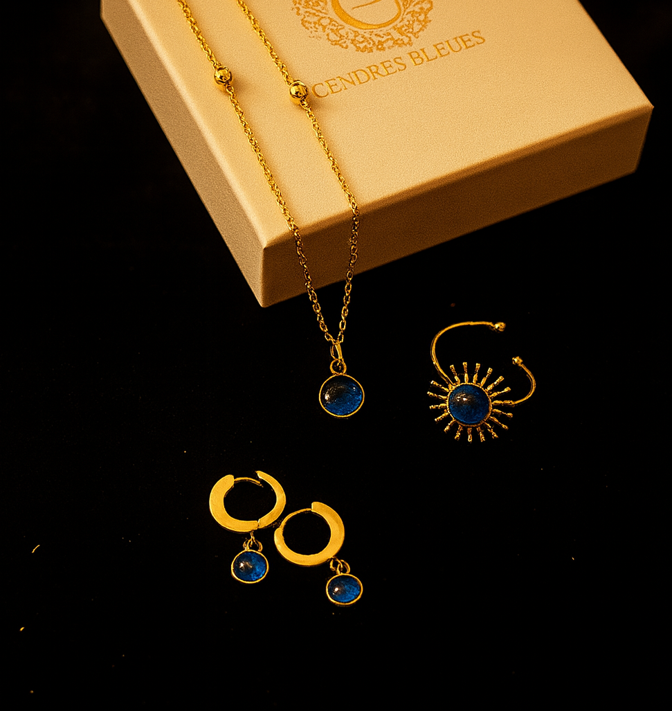 Coffret Collier, Boucles & Bague