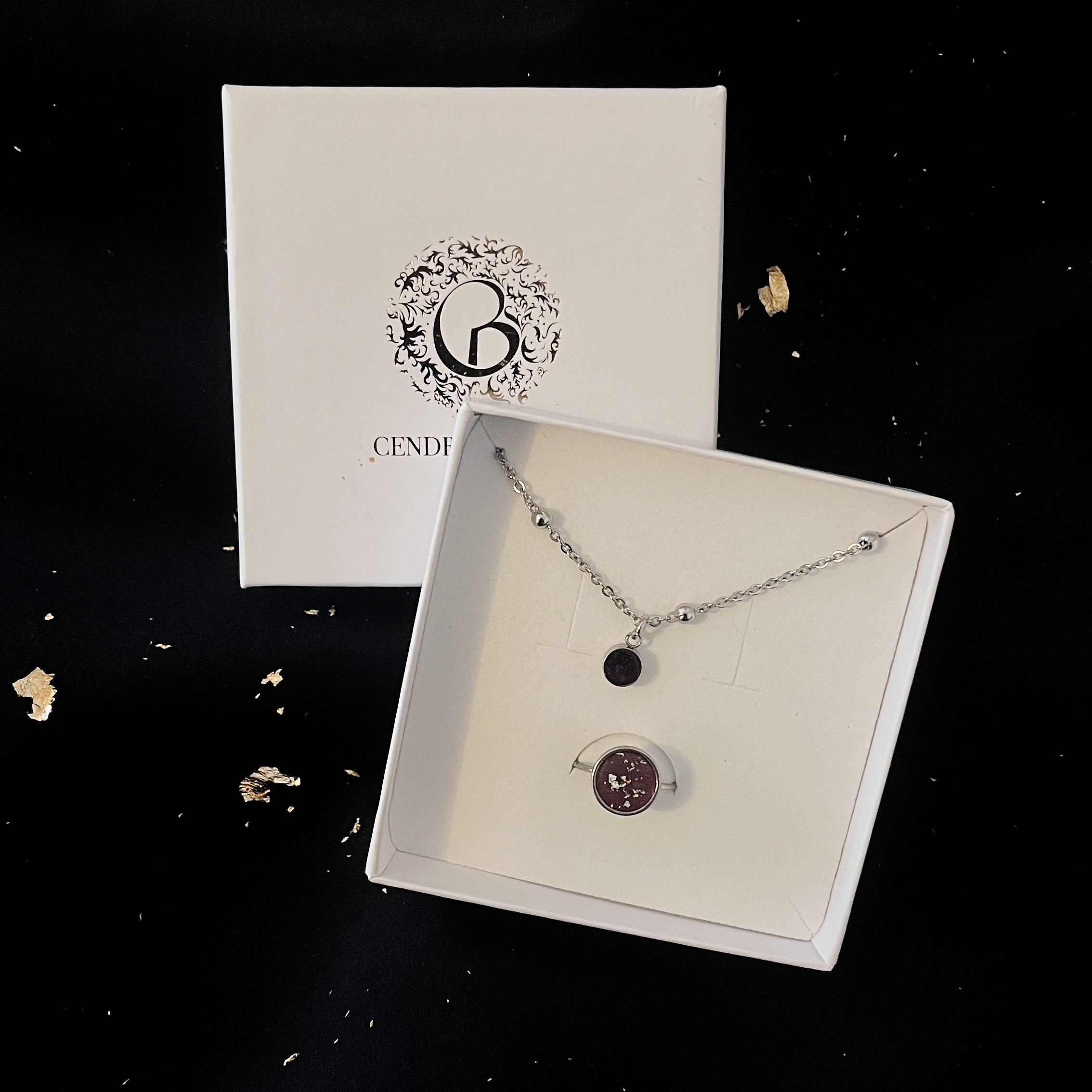 Coffret Argenté Collier & Bague