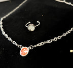 Coffret Argenté Collier & Bague