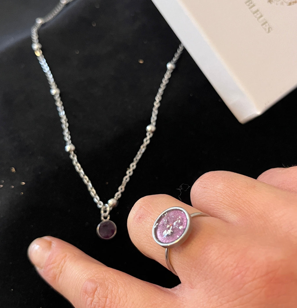 Coffret Argenté Collier & Bague