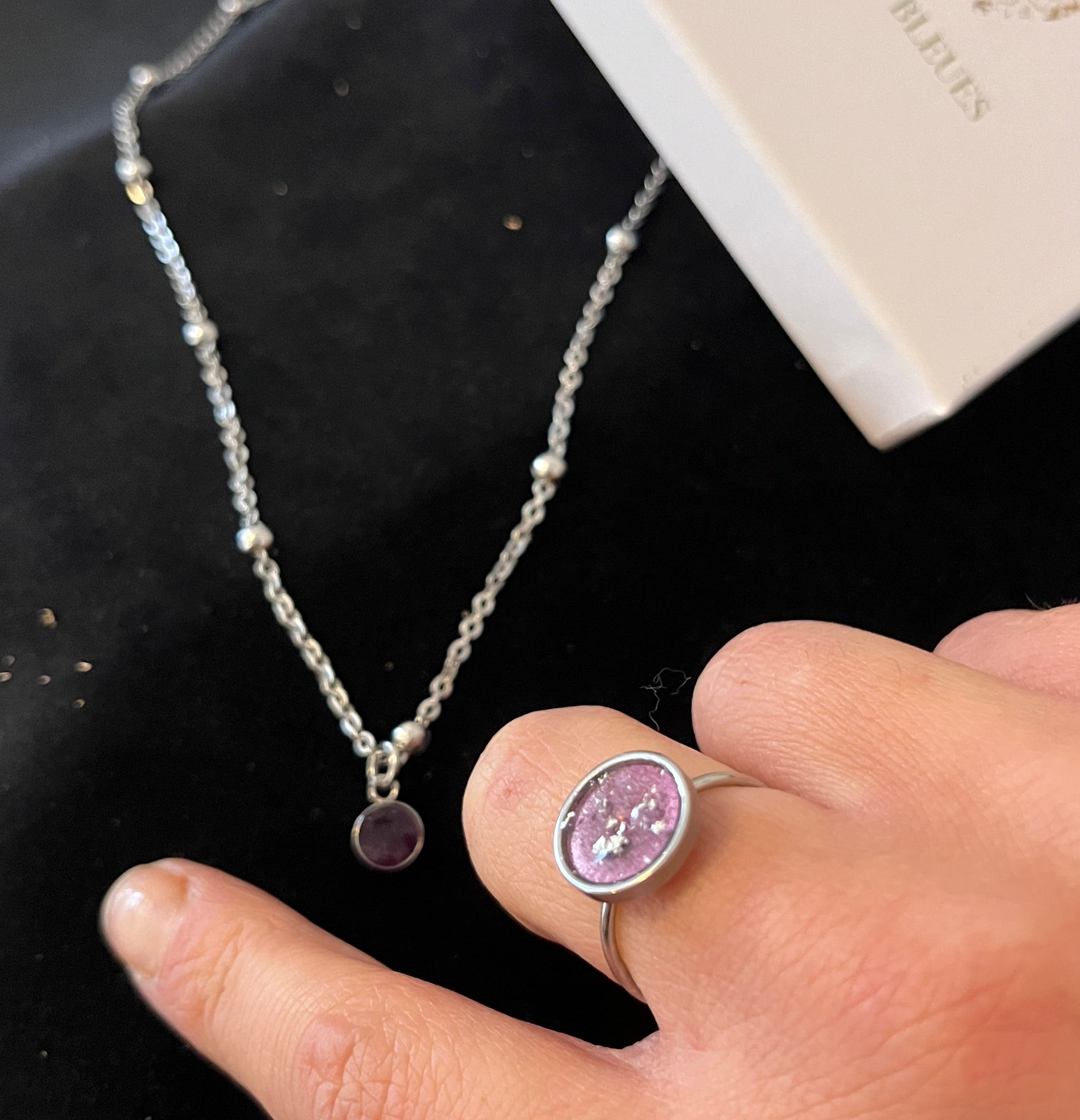 Coffret Argenté Collier & Bague