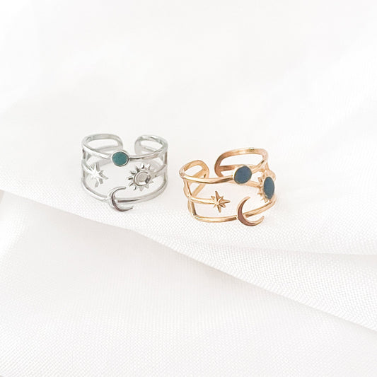 Bague Déméter (argentée & dorée)