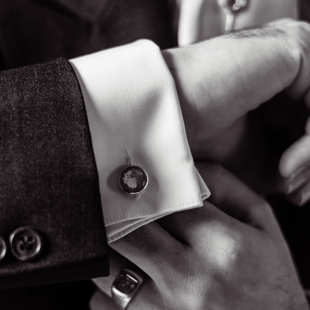 Boutons de manchettes or jaune