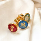Boutons de manchettes or jaune