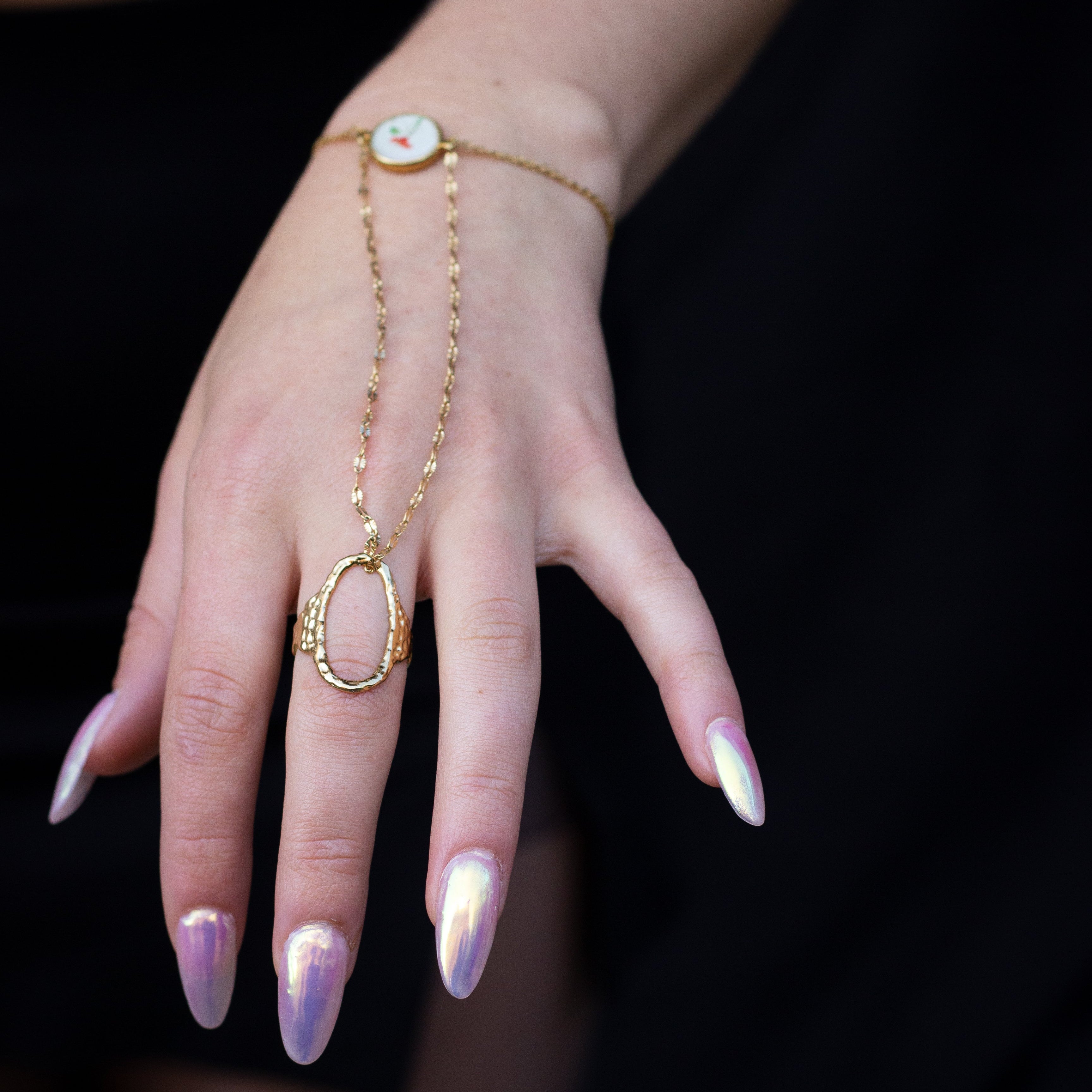 bracelet et bague bijou de main personnalisable 