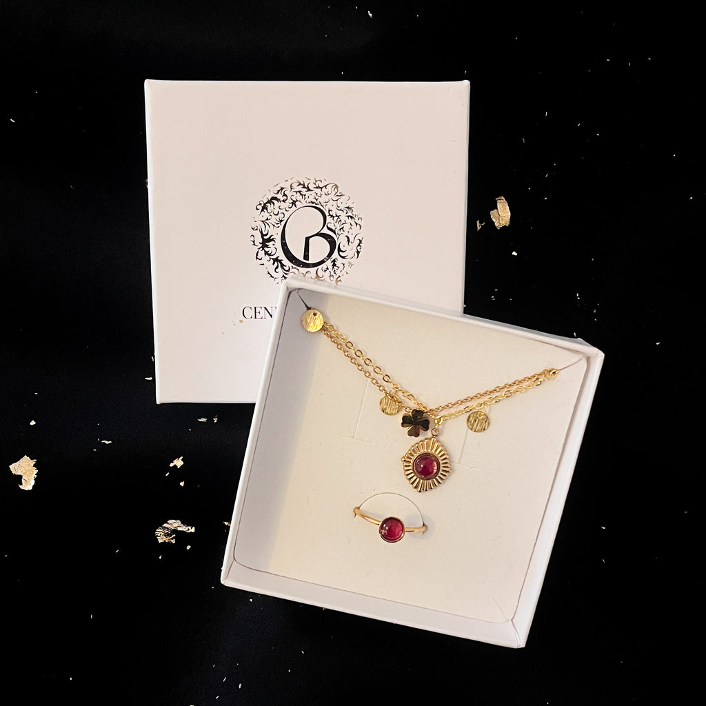 Coffret Collier Double & Bague