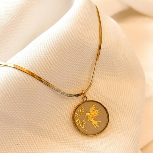 colombe pendentif personnalisable de profile 