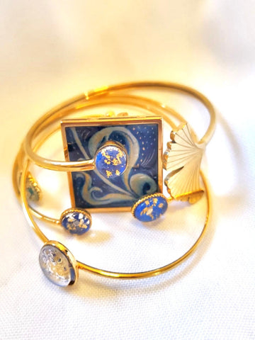 Bracelet jonc Ginko