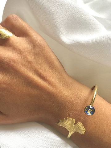 Bracelet jonc Ginko
