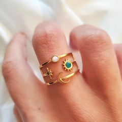 Bague Déméter (argentée & dorée)